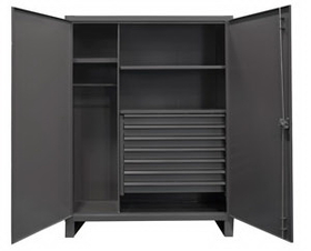 Durham HDWC243678-7M95 12 Gauge Wardrobe Cabinet with or without Drawers, 24X36X78, 2 Shelves
