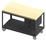 Durham HMT-2436-2-MT-2DR-95 High Deck Portable Table with 5