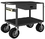 Durham IC24361DRPS10PN95 Instrument Cart with 10" x 3" Pneumatic casters, (2) rigid and (2) swivel, 2 shelves with non-slip black vinyl matting- wood panel underneath, 1 drawer, 4 bumper corners
