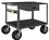 Durham IC24361DRPS10SPN95 Instrument Cart with 10" x 2-3/4" Semi-Pneumatic casters, (2) rigid and (2) swivel, 2 shelves with non-slip black vinyl matting-wood panel underneath, 1 drawer