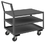 Durham LDO-243639-3-5PO-95 Low Deck Service Truck with 5" x 1-1/2" Polyolefin casters, (2) rigid and (2) swivel with side brakes, 3 shelves, 1-1/2" lips up on middle and bottom shelves