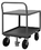 Durham LDO-244841-2-8PHFL-95 Low Deck Service Truck with 8" x 2" Phenolic casters, (2) rigid and (2) swivel, 2 shelves, 1-1/2" lips up on bottom shelf and floor lock with tubular offset push handle