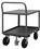 Durham LDO-306041-2-8PHFL-95 Low Deck Service Truck with 8" x 2" Phenolic casters, (2) rigid and (2) swivel, 2 shelves, 1-1/2" lips up on bottom shelf and floor lock with tubular offset push handle