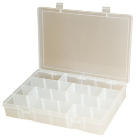 Durham LPADJ-CLEAR Adjustable Compartment Large Plastic Box
