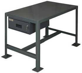 Durham MTD243642-2K195 Medium Duty Machine Tables With Drawer and Top Shelf Only, 24X36X42