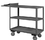 Durham OPC-3648-3-95 Order Picking Cart with 5" x 1-1/4" Polyurethane casters, (2) rigid and (2) swivel with side brakes, 3 shelves, slanted writing shelf