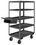 Durham OPCPFS-243665-5-6PH-95 Order Picking Cart with 6" x 2" Phenolic casters, (2) rigid and (2) swivel, 5 shelves, flat writing shelf with storage pocket
