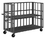 Durham OPTFB-7230-1AS-95 Open Portable Truck with 6" x 2" Phenolic casters, (2) rigid and (2) swivel, 1 fixed shelf and 1 adjustable with a tubular push handle, gray