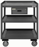 Durham PSD-2430-3-D-95 Mobile Shop Desks, 3 Shelves, 24X30, With Drawer