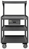 Durham PSD-2430-4-D-95 Mobile Shop Desks, 4 Shelves, 24X30, With Drawer
