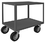 Durham RIC24482NHNRM4SW8PN95 Rolling Instrument Cart with (4) swivel 8" x 3" Pneumatic casters and 2 shelves, no handle, gray