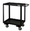 Durham RSC-182433-2-4PU-08T Rolling Service Cart, 4" x 1-1/4" Polyurethane Casters - 2 Rigid, 2 Swivel with Side Brakes, 2 Shelves, 1-1/2" Lips Up, and Tubular Handle