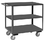 Durham RSC-1830-3-ALD-95 Rolling Service Cart with (4) swivel 5" x 1-1/4" Polyolefin casters with side brakes, 3 Shelves and tubular handle