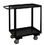 Durham RSC-183633-2-4PU-08T Rolling Service Cart, 4" x 1-1/4" Polyurethane Casters - 2 Rigid, 2 Swivel with Side Brakes, 2 Shelves, 1-1/2" Lips Up, and Tubular Handle