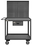 Durham RSC-2436-2-PB-1DR-95 Mobile workstation with 5" x 1-1/4" Polyurethane casters, (2) rigid, (2) swivel with side brakes, 2 shelves, 2 drawers, keyed, 1-1/2" lips up on both shelves