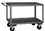 Durham RSC-243630-2-TLD-5PO-95 Rolling Service Cart, 5" x 1-1/4" Polyolefin Casters - 2 Rigid, 2 Swivel with Side Brakes, 2 Shelves, Bottom shelf has 1-1/2" Lips Up and Unit has a Tubular Handle