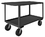 Durham RSC-244836-2-TLD-8PO-95 Rolling Service Cart, 8" x 2" Polyolefin Casters - 2 Rigid, 2 Swivel, 2 Shelves, Bottom shelf has 1-1/2" Lips Up and Unit has a Tubular Handle