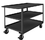 Durham RSC-3048-3-3K-6PHSB-95 Rolling Service Cart with 6" x 2" Phenolic casters, (2) rigid and (2) swivel with side brakes, 3 shelves and tubular handle