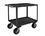 Durham RSC-304836-2-8PN-95 Rolling Service Cart, 8" x 3" Pneumatic Casters - 2 Rigid, 2 Swivel, 2 Shelves, 1-1/2" Lips Up, and Tubular Handle