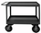 Durham RSC3-243636-2-8PN-95 Rolling Service Cart with 8" x 3" Pneumatic Casters, (2) rigid, (2) swivel, 2 shelves, top shelf has 3" lips up, bottom shelf has 1-1/2" lips up and tubular handle