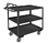 Durham RSCE-2436-3-95 Rolling Service Cart with 5" x 1-1/4" Polyurethane casters, (2) rigid and (2) swivel with side brakes, 3 shelves, 1-1/2" lips up and an ergonomic tubular push handle