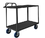Durham RSCE-2448-2-ALD-8PUSB-95 Rolling Service Cart with 8" x 2" Polyurethane casters, (2) rigid, (2) swivel with side brakes, 2 shelves, and an ergonomic tubular push handle