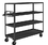Durham RSCE-246060-4-3.6K-95 Rolling Service Cart with 6" x 2" Phenolic casters, (2) rigid and (2) swivel, 4 shelves, 1-1/2" lips up and an ergonomic push handle