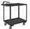 Durham RSCE-304848-2-95 Rolling Service Cart with 5" x 1-1/4" Polyurethane casters, (2) rigid, (2) swivel with side brakes, 2 shelves, 1-1/2" lips up and an ergonomic handle