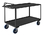 Durham RSCE-3060-2-3.6K-8PUSB-95 Rolling Service Cart with 8" x 2" Polyurethane casters, (2) rigid, (2) swivel with side brakes, 2 shelves, 1-1/2" lips up and an ergonomic tubular push handle
