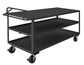 Durham RSCE-3072-3-3.6K-TLD-95 Rolling Service Cart with 6" x 2" Phenolic casters, 30x72