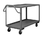 Durham RSCE1P-2436-2-5PO-95 Rolling Service Cart, 5" x 1-1/4" Polyolefin casters, (2) rigid, (2) swivel with side brakes, 2 shelves, 1-1/2" lips up, and an ergonomic handle