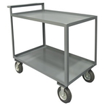 Durham RSCR-2436-95 2 Shelf Stock Cart with Raised Handle (All lips Up)