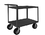 Durham RSCR-243638-ALD-95 Rolling Service Cart, 8" x 3" Pneumatic casters, (2) rigid and (2) swivel, 2 shelves and a raised tubular handle