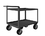 Durham RSCR-244838-95 Rolling Service Cart, 8" x 3" Pneumatic casters, (2) rigid, (2) swivel, 2 shelves, 1-1/2" lips up and a raised tubular handle