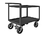Durham RSCR304836ALUFL8MR95 Rolling Service Cart with Floor Lock, 8" x 2" Mold-On Rubber casters, 30x48x36