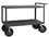 Durham RSCR304838ALD10SPN95 Rolling Service Cart, 10" x 2-3/4" Semi-Pneumatic casters, (2) rigid and (2) swivel, 2 shelves and a raised tubular handle