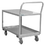 Durham SLDO16243625PU Stainless Low Deck Cart with 5" x 1-1/4" Polyurethane casters, (2) rigid and (2) swivel with side brakes, 2 shelves, 1-1/2" lips up on bottom shelf with raised offset handle
