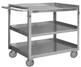 Durham SRSC12016243FLD4PU Stainless Steel Stock Cart with (4) 4