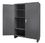 Durham SSC-602484-3S-95 Heavy Duty Cabinet, 1 fixed shelf and 3 adjustable shelves, recessed door style, gray