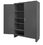 Durham SSC-602484-4S-95 Heavy Duty Cabinet, 1 fixed shelf and 4 adjustable shelves, recessed door style, gray