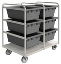 Durham STBR-303642-6-5PU Stainless Steel Tub Rack Cart with 5