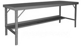 Durham WBF-3072-95 Folding Leg Work Bench With Steel Top
