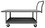 Durham WHPT24485PH95 2 Deck Platform Truck with 5 X 2 Phenolic bolt-on casters, (2) rigid and (2) swivel with removable, tubular offset push handle, gray