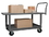 Durham WHPTA24606MR95 Adjustable 2 Deck Platform Truck with 6" x 2" Mold-On-Rubber casters, 24x60