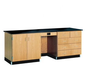 Diversified Woodcrafts 1114KF 8' Instructor'S Desk W/ Flat Top