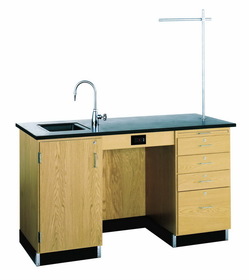 Diversified Woodcrafts 1214K-L Kinetic Instructor Desk w/Sink