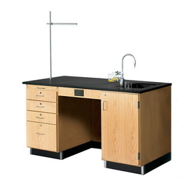 Diversified Woodcrafts 1214K-R Kinetic Instructor Desk w/Sink