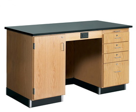 Diversified Woodcrafts 1214KF-L Kinetic Instructor Desk w/Sink