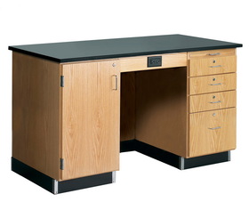Diversified Woodcrafts 1216KF-L Kinetic Instructor Desk w/Sink