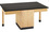 Diversified Woodcrafts 2302K 4 Station Table W/ 1-1/4" Chemarmor Top, Plain Apron & Door